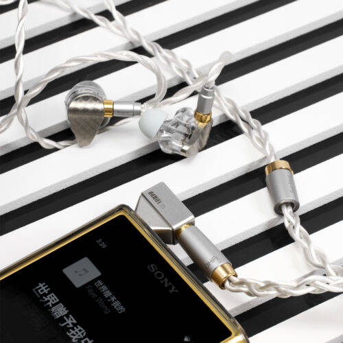 DJ44L-白底05 DJ44L 4.4mm Female to 4.4mm Male L-Shaped Adapter