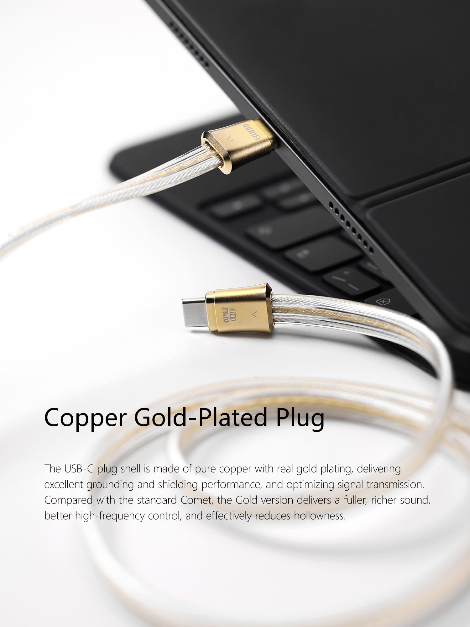 TC19CC Comet Gold Pure Silver Digital Signal Cable (Gold Edition