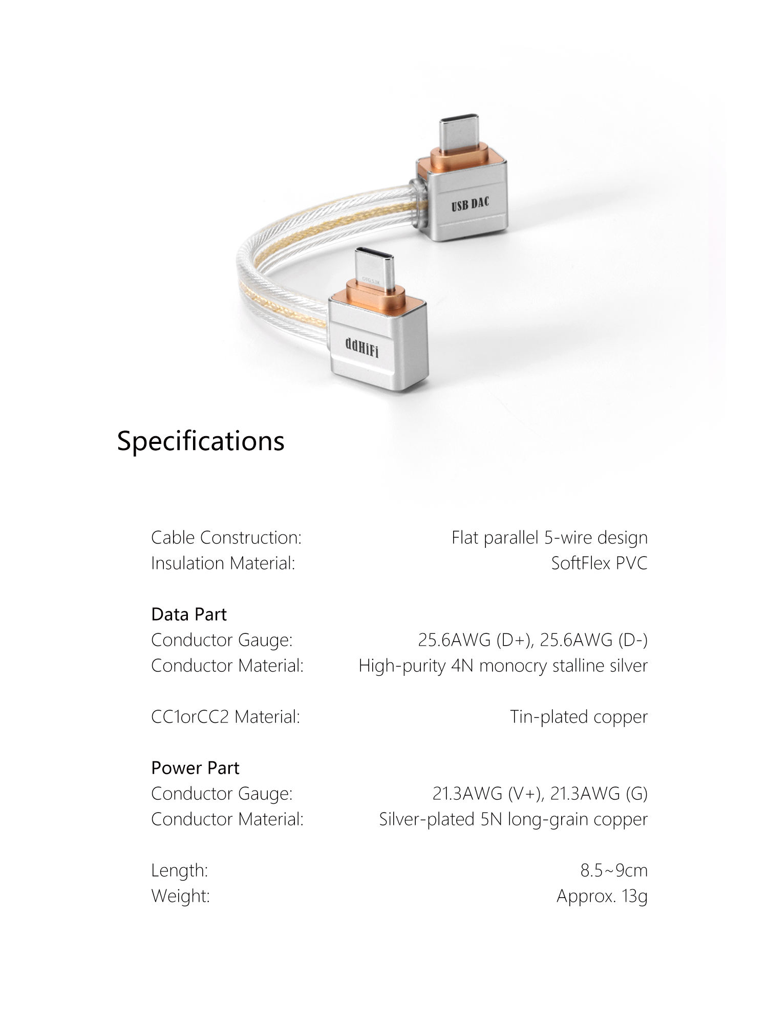 TC19LL L-Shaped USB OTG Cable – ddHiFi